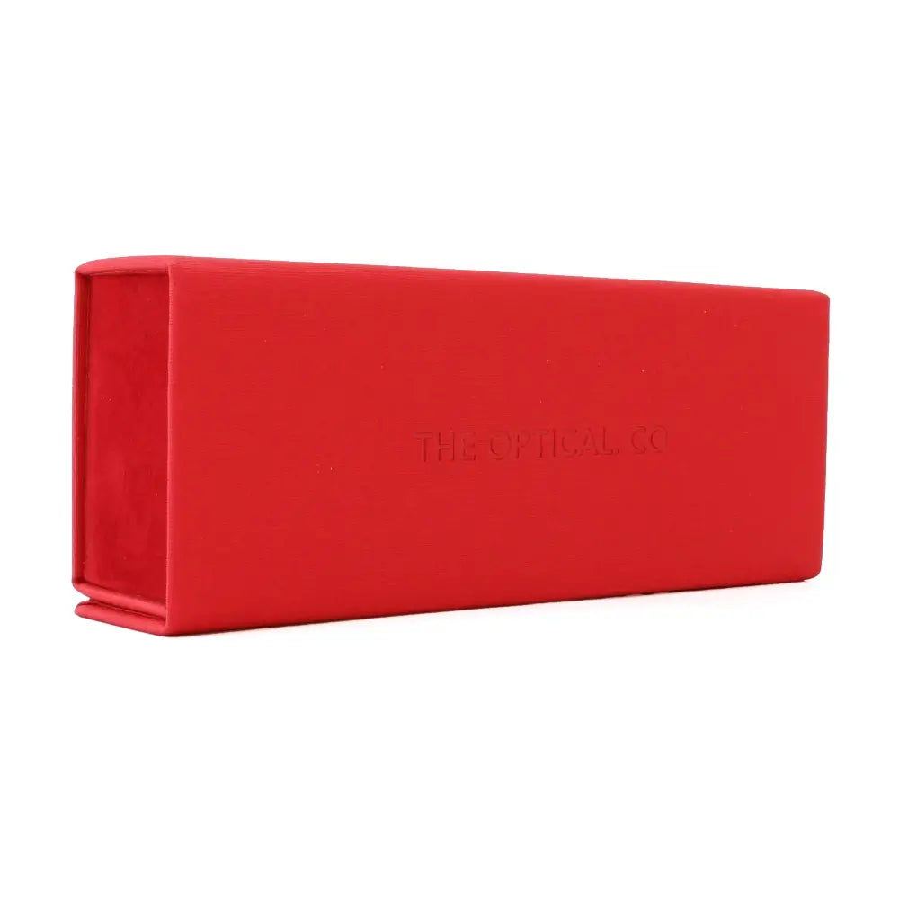 Premium red foldable eyeglass case for sunglasses or glasses