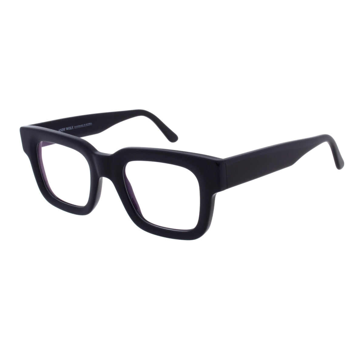 Black Andy Wolf eyeglasses on white background