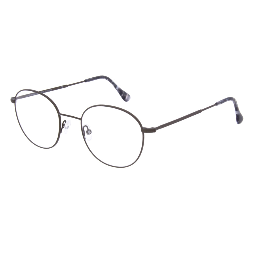 Matte Andy Wolf round metal luxury eyeglasses