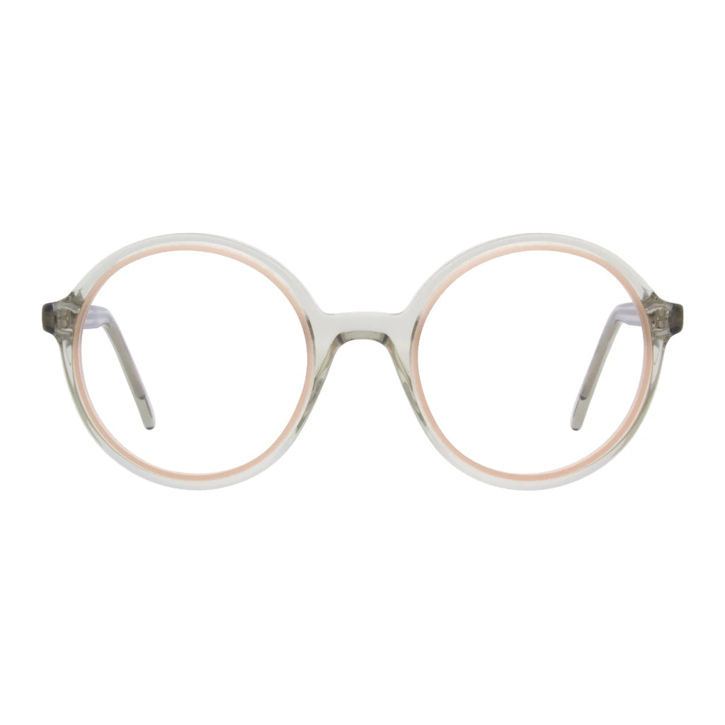 Crystal clear round luxury handmade Andy Wolf plastic eyeglasses