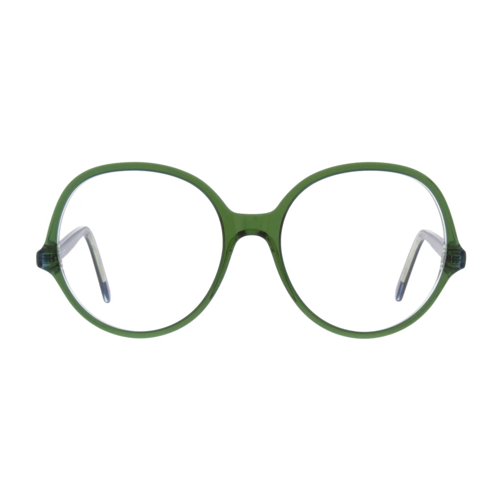 Green vintage retro luxury handmade eyeglasses by Andy Wolf