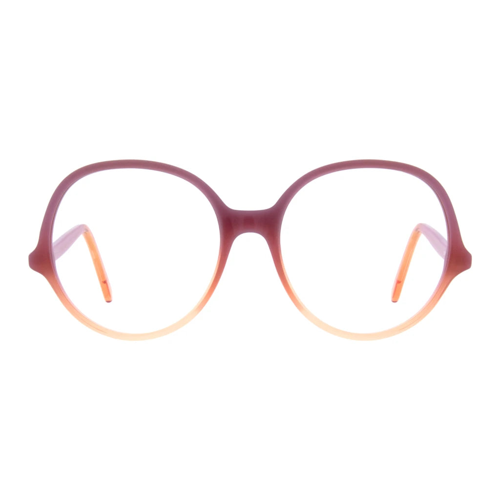 Pink orange vintage retro luxury handmade eyeglasses by Andy Wolf