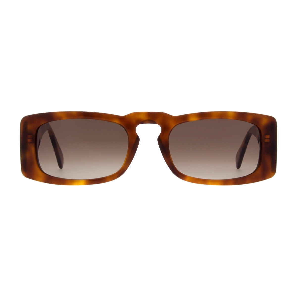 Tortoise Andy Wolf geometric luxury sunglasses on white background