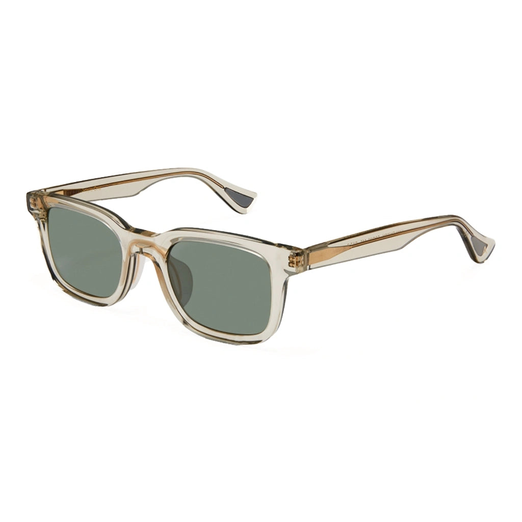 Clear rectangular plastic running polarized sunglasses