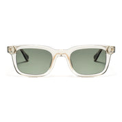 Crystal clear rectangular plastic running polarized sunglasses
