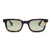 Tortoise rectangular plastic running polarized sunglasses