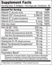 EyePromise eye vitamins and vision health supplements facts