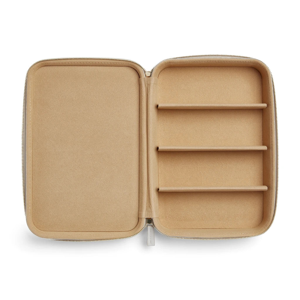 Open luxury GLCO collector travel eyeglass case luggage