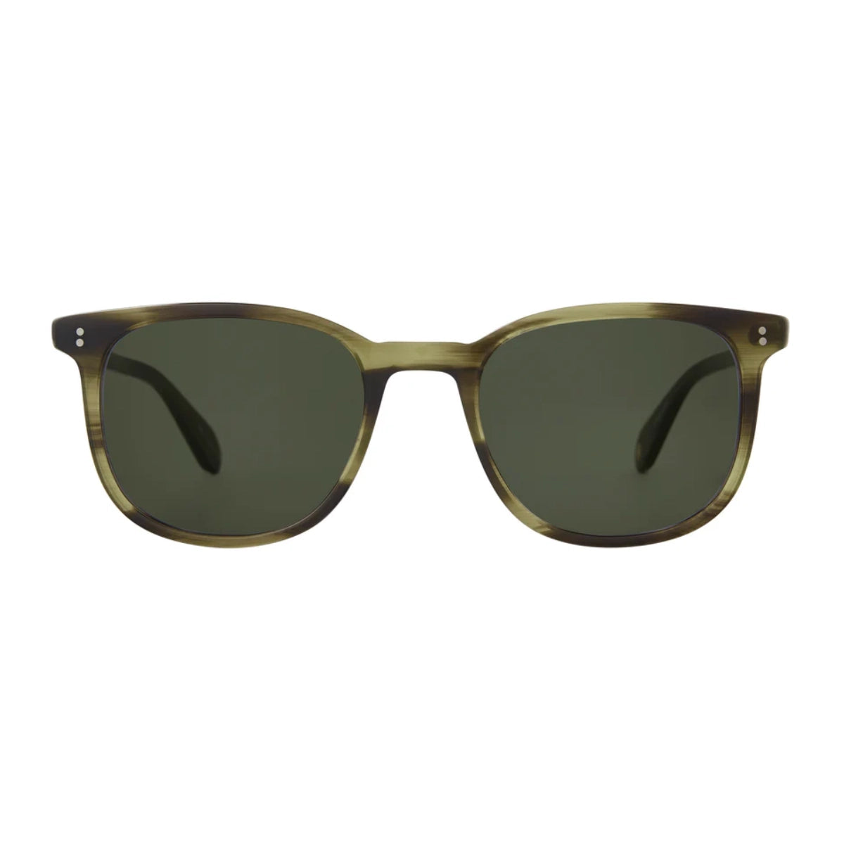 Green tortoise Garrett Leight luxury polarized sunglasses online at The Optical Co
