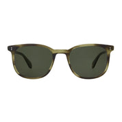 Green tortoise Garrett Leight luxury polarized sunglasses online at The Optical Co