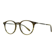 Ivy green Clune J round eyeglasses frames on white background