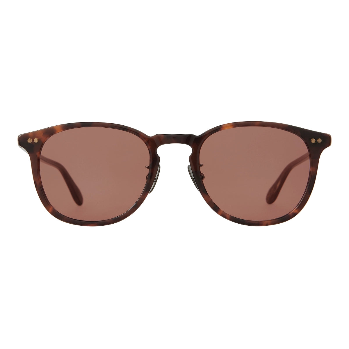 Tortoise GLCO Blue Collection Kinney J square plastic sunglasses with glass lenses