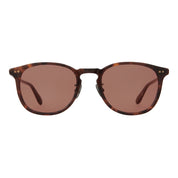 Tortoise GLCO Blue Collection Kinney J square plastic sunglasses with glass lenses