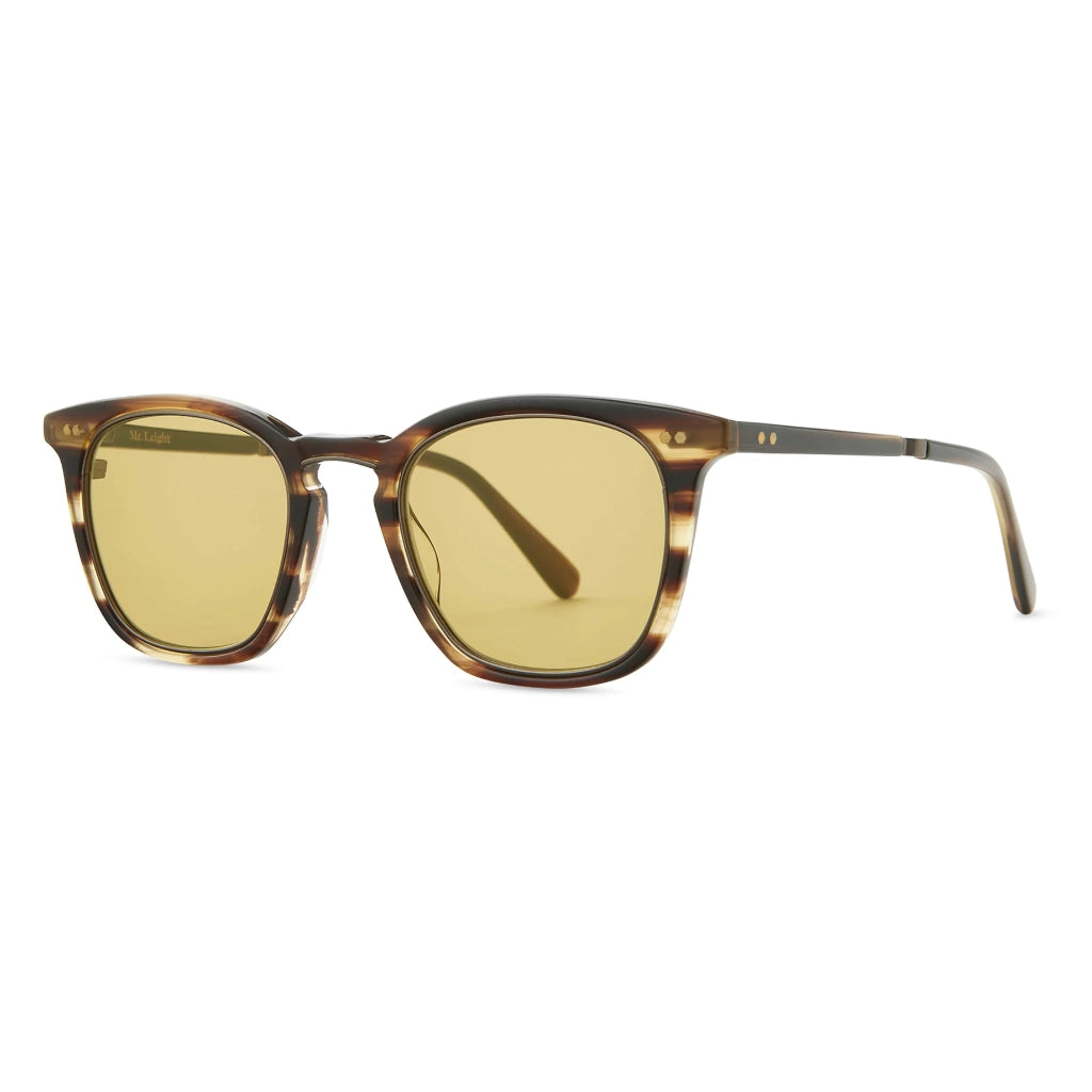 Brown tinted plastic Mr. Leight luxury polarized sunglasses for men and women