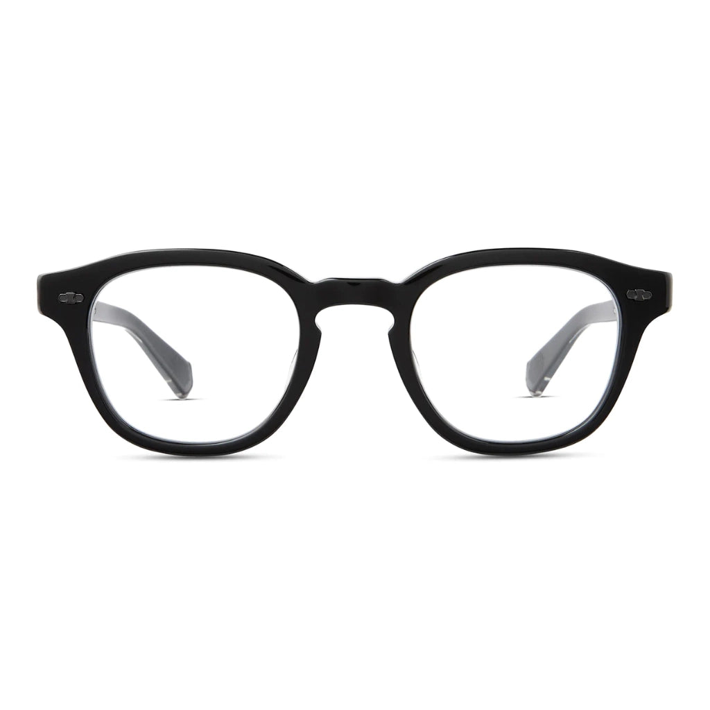 Black square Mr. Leight luxury plastic acetate eyeglasses at The Optical. Co