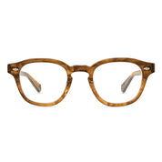 Golden tortoise square Mr. Leight luxury plastic acetate eyeglasses at The Optical. Co
