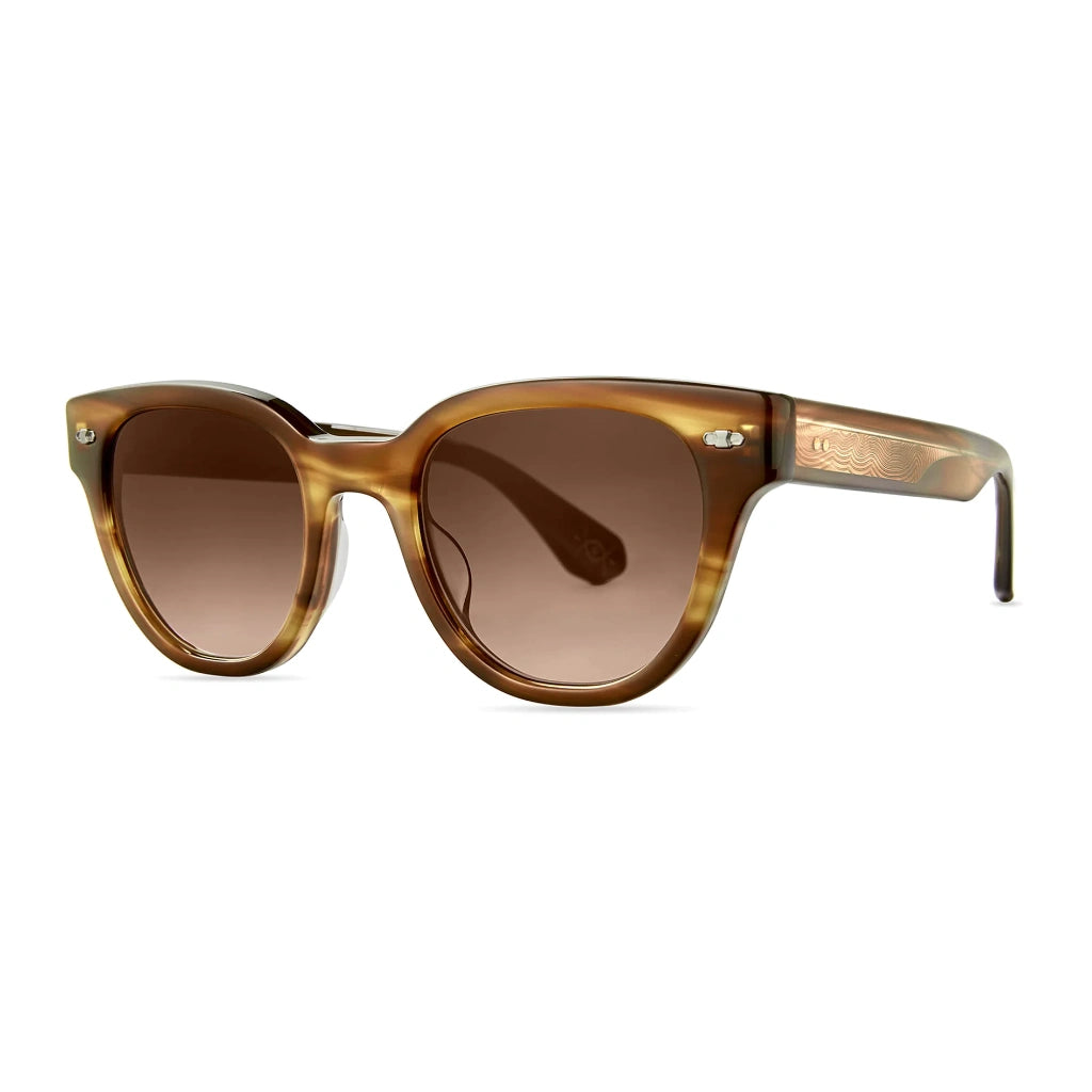 Tortoise plastic Mr. Leight oversized round cat-eyed luxury sunglasses for women