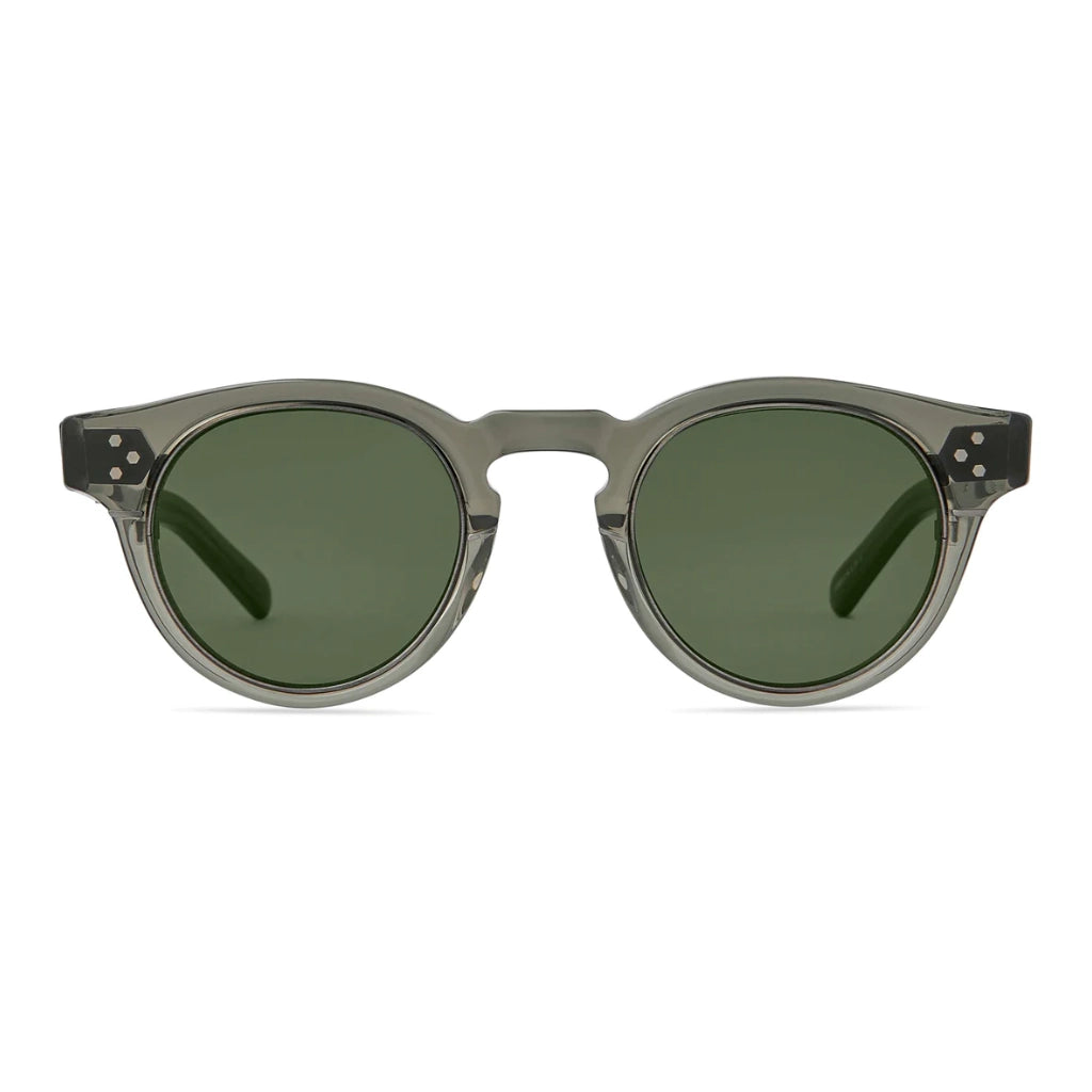 Green grey crystal round Mr. Leight luxury sunglasses for men and women
