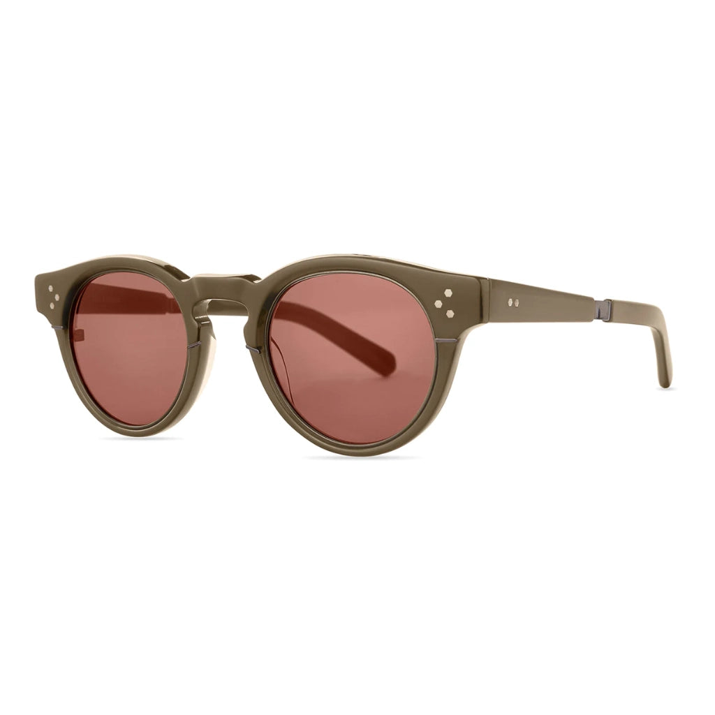 Brown round Mr. Leight luxury sunglasses for men and women