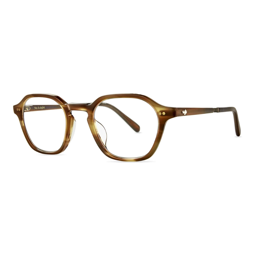Tortoise Mr. Leight handmade luxury plastic eyeglasses at The Optical. Co