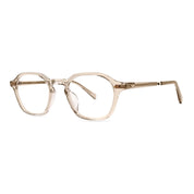 Clear geometric Mr. Leight handmade luxury plastic eyeglasses at The Optical. Co