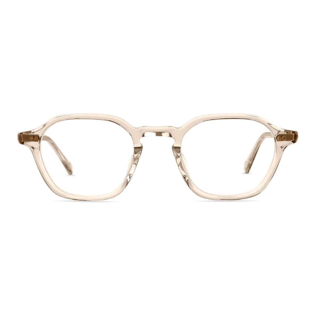 Champagne clear Mr. Leight handmade luxury plastic eyeglasses at The Optical. Co
