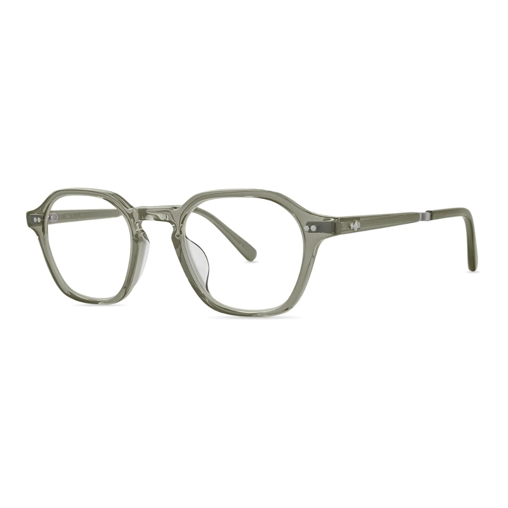 Green crystal Mr. Leight handmade luxury plastic eyeglasses at The Optical. Co