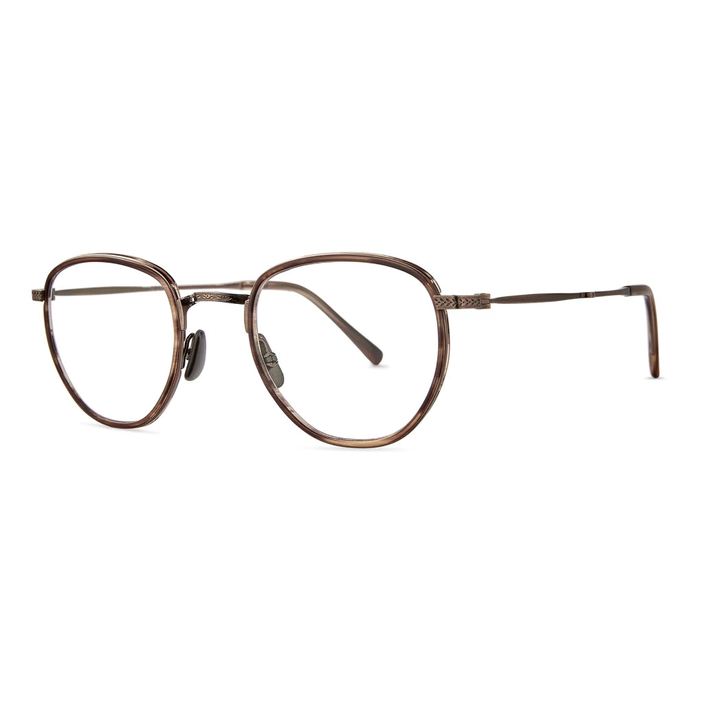 Tortoise Mr. Leight luxury titanium metal handmade eyeglasses at The Optical Co