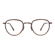 Dark tortoise Mr. Leight luxury titanium metal handmade eyeglasses at The Optical Co