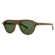 Green round plastic aviator modern luxury sunglasses for men and women