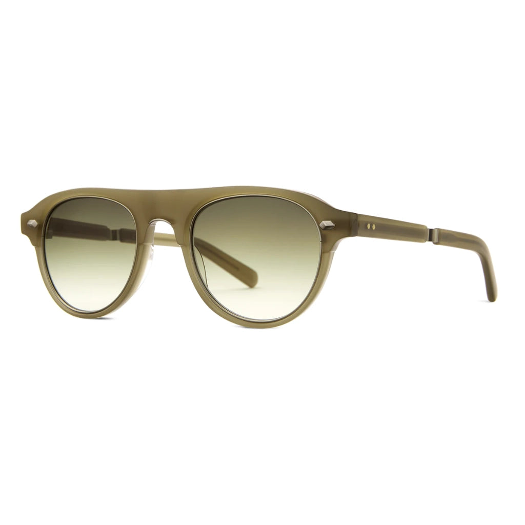 Green round plastic aviator modern luxury sunglasses for men and women