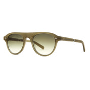 Green round plastic aviator modern luxury sunglasses for men and women