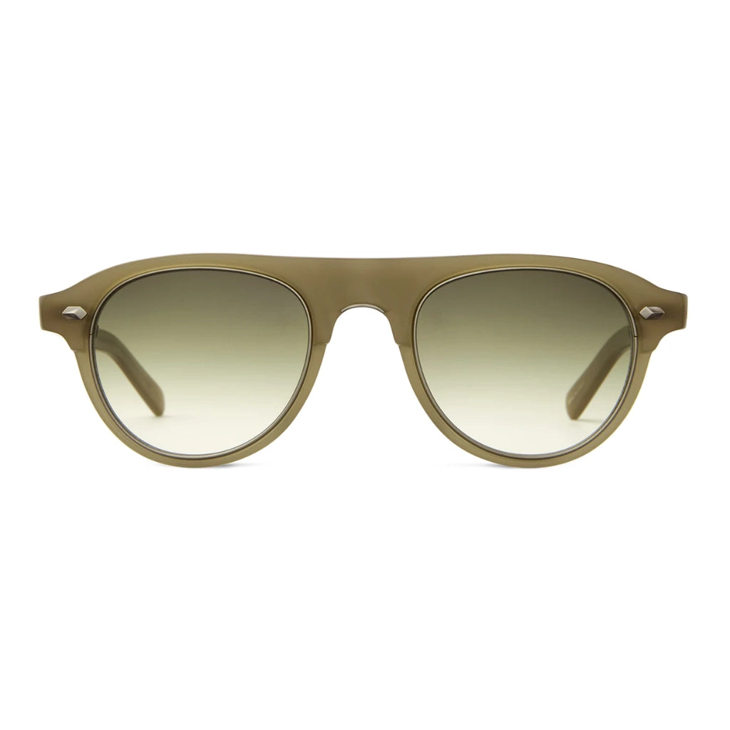 Green round plastic aviator modern luxury sunglasses for men and women