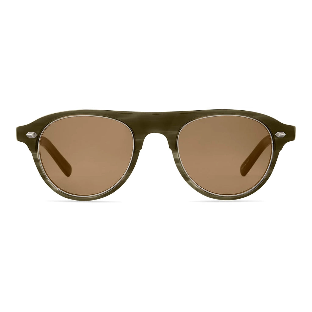 Brown round plastic aviator modern luxury sunglasses for men and women