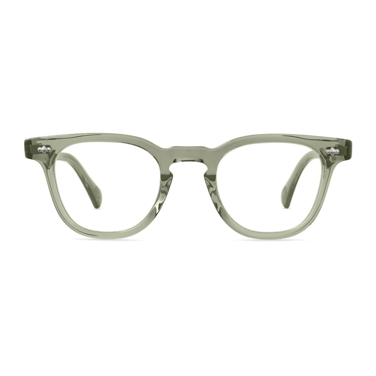 Hunter green Mr. Leight luxury square prescription eyeglasses