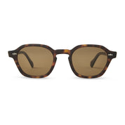 Tortoise geometric polarized luxury sunglasses