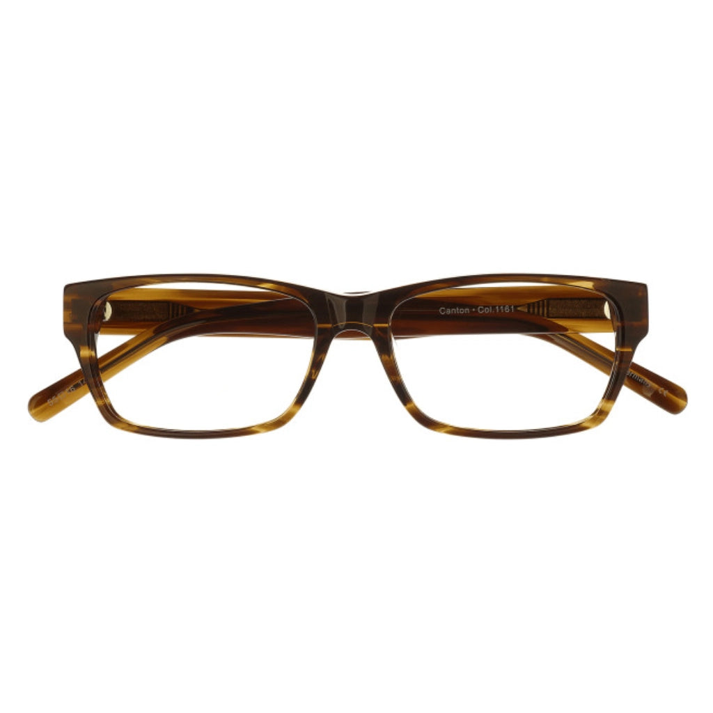 Tortoise minimal slim rectangular plastic luxury eyeglasses with thick temples