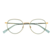 Teal gold round lightweight metal titanium glasses online for women