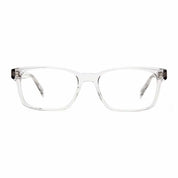 Clear Walter eyeglass frames by SALT on white background