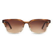 Brown SALT luxury polarized rectangular thick sunglasses