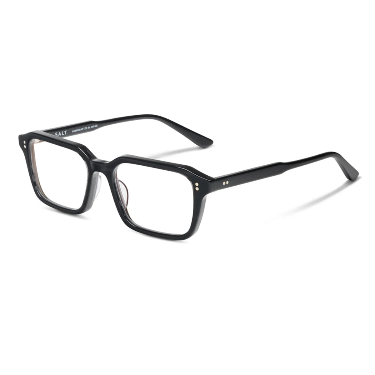 Black vintage inspired luxury executive glasses by SALT on white background