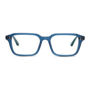 Blue vintage inspired luxury executive glasses by SALT on white background