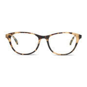 Blonde tortoise SALT women's eyeglasses Fran on white background