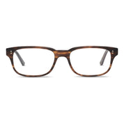 Tortoise SALT Mitchell rectangular eyeglasses on white background