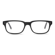 Black SALT Mitchell rectangular eyeglasses on white background