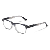 Black and grey SALT Mitchell rectangular eyeglasses on white background