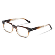 Desert fog SALT Mitchell rectangular eyeglasses on white background