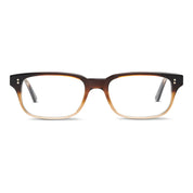 Desert fog SALT Mitchell rectangular eyeglasses on white background