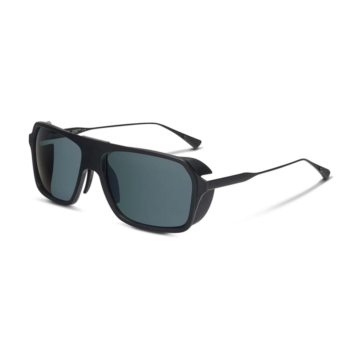 Matte Black luxury sport fishing polarized sunglasses with glass polarized lenses by SALT optics.