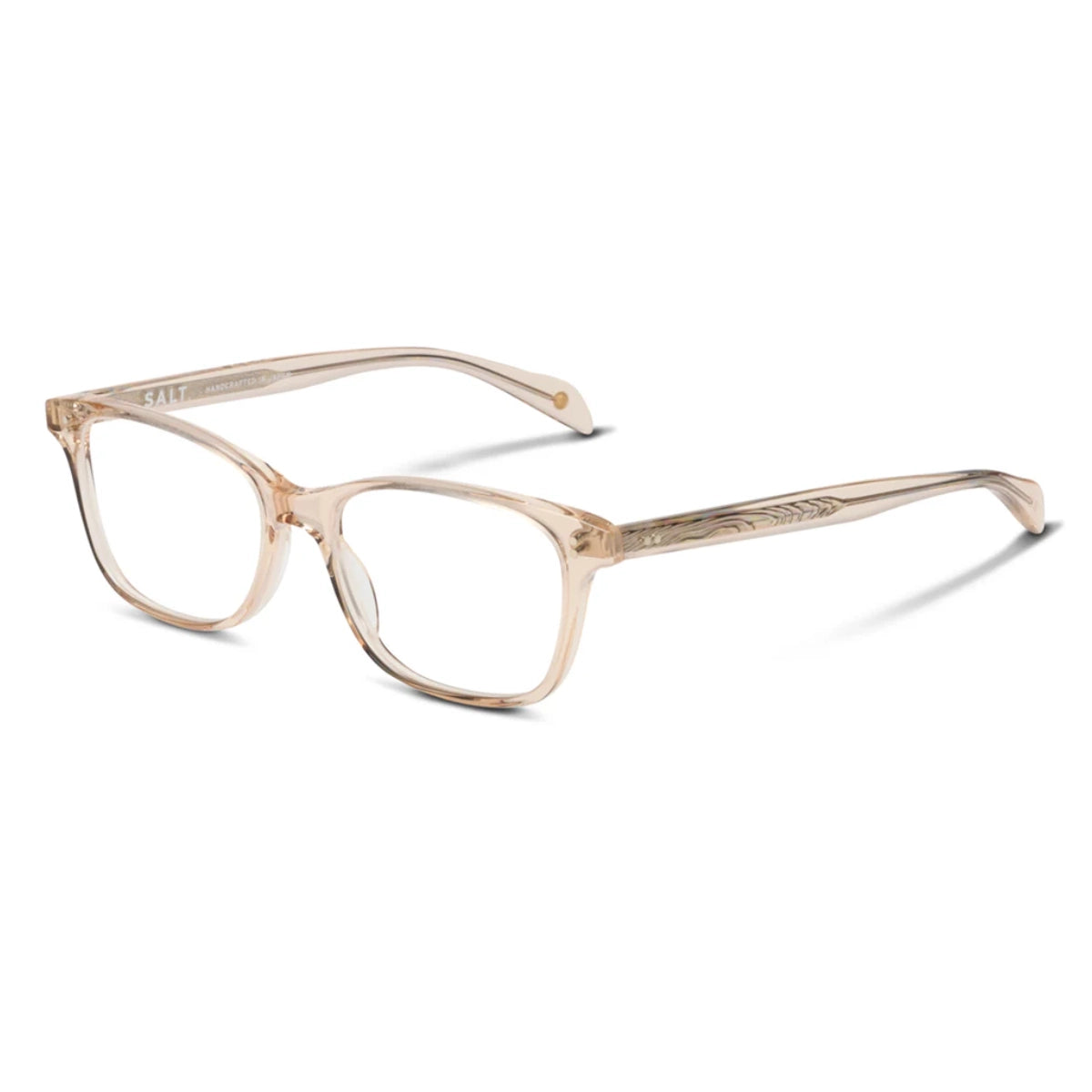 Antique Rose SALT women's rectangular eyeglasses on white background